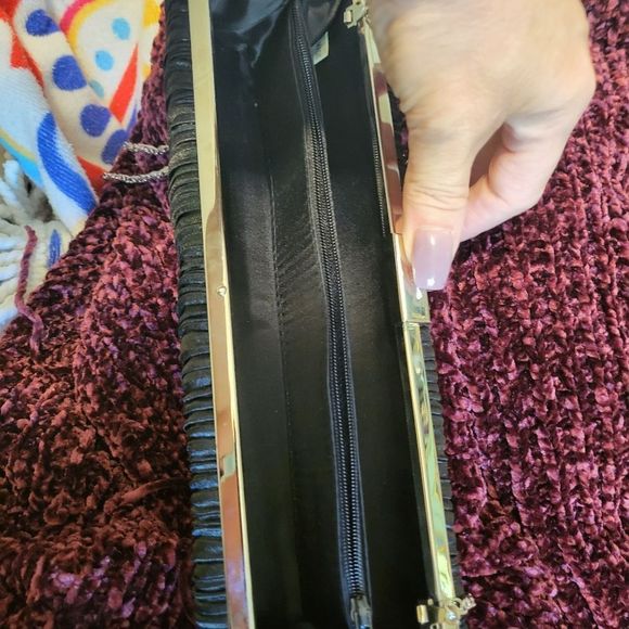Vintage Black Clutch purse - Picture 3 of 3